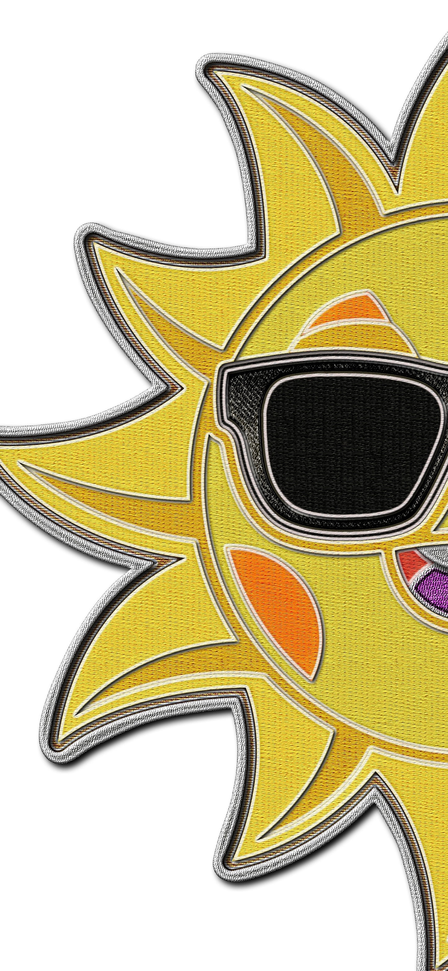 Sun witn Sunglasses Faux Patch : PNG