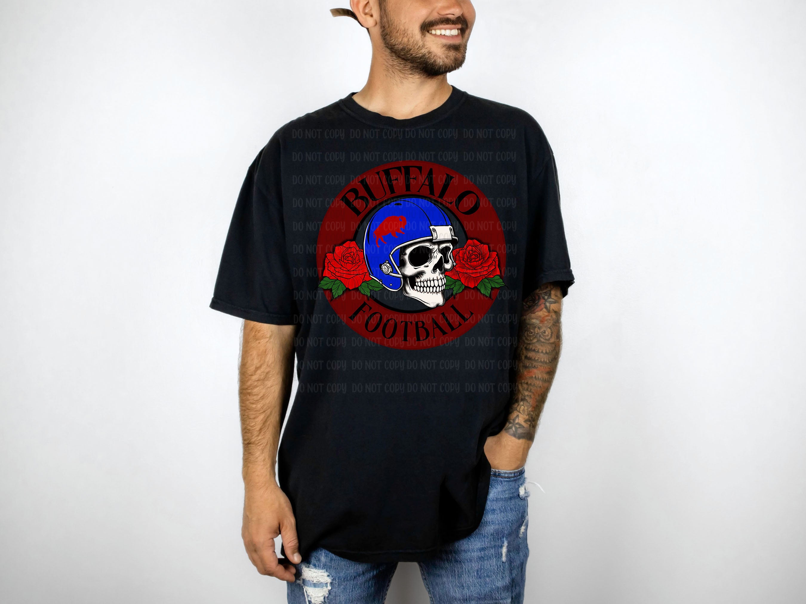 Buffalo Football Skull : PNG