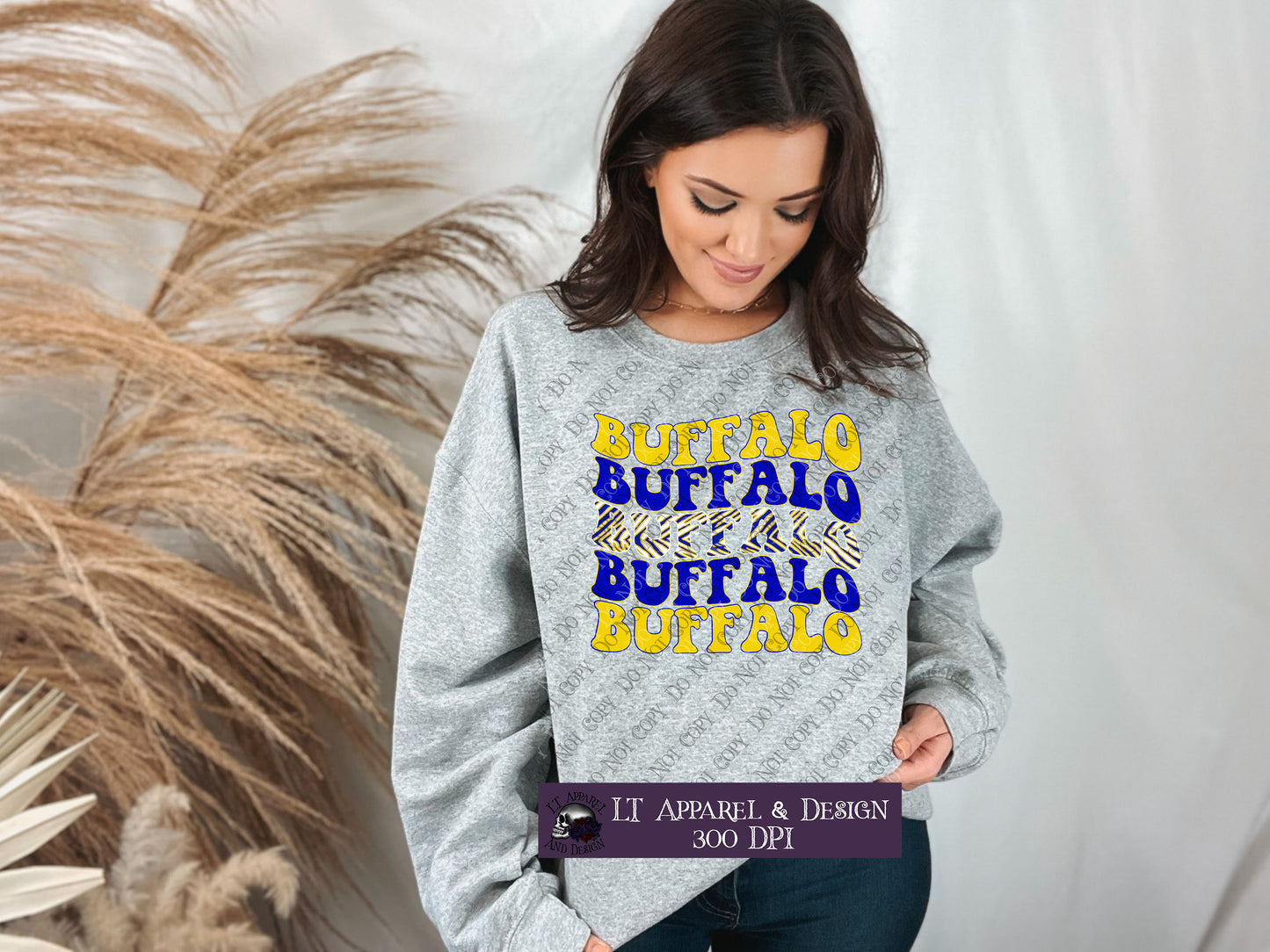 Buffalo Hockey Stacked: PNG