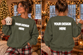 Christmas| Front,Back | Military Green | Mock Up : PNG