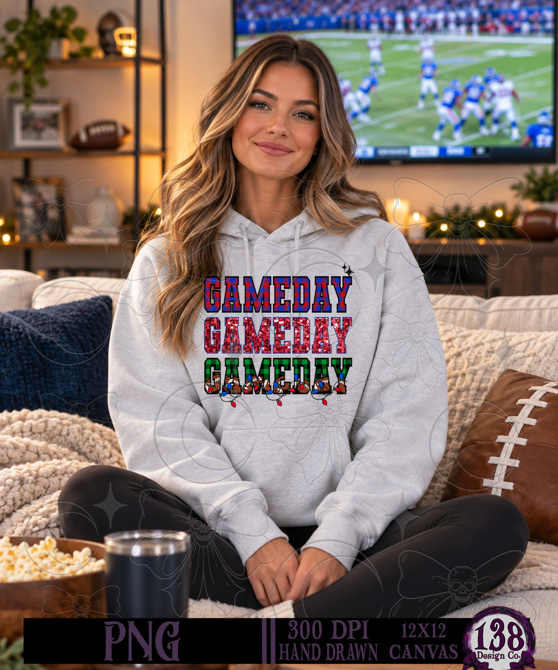 GAMEDAY Stacked Holiday Buffalo : PNG