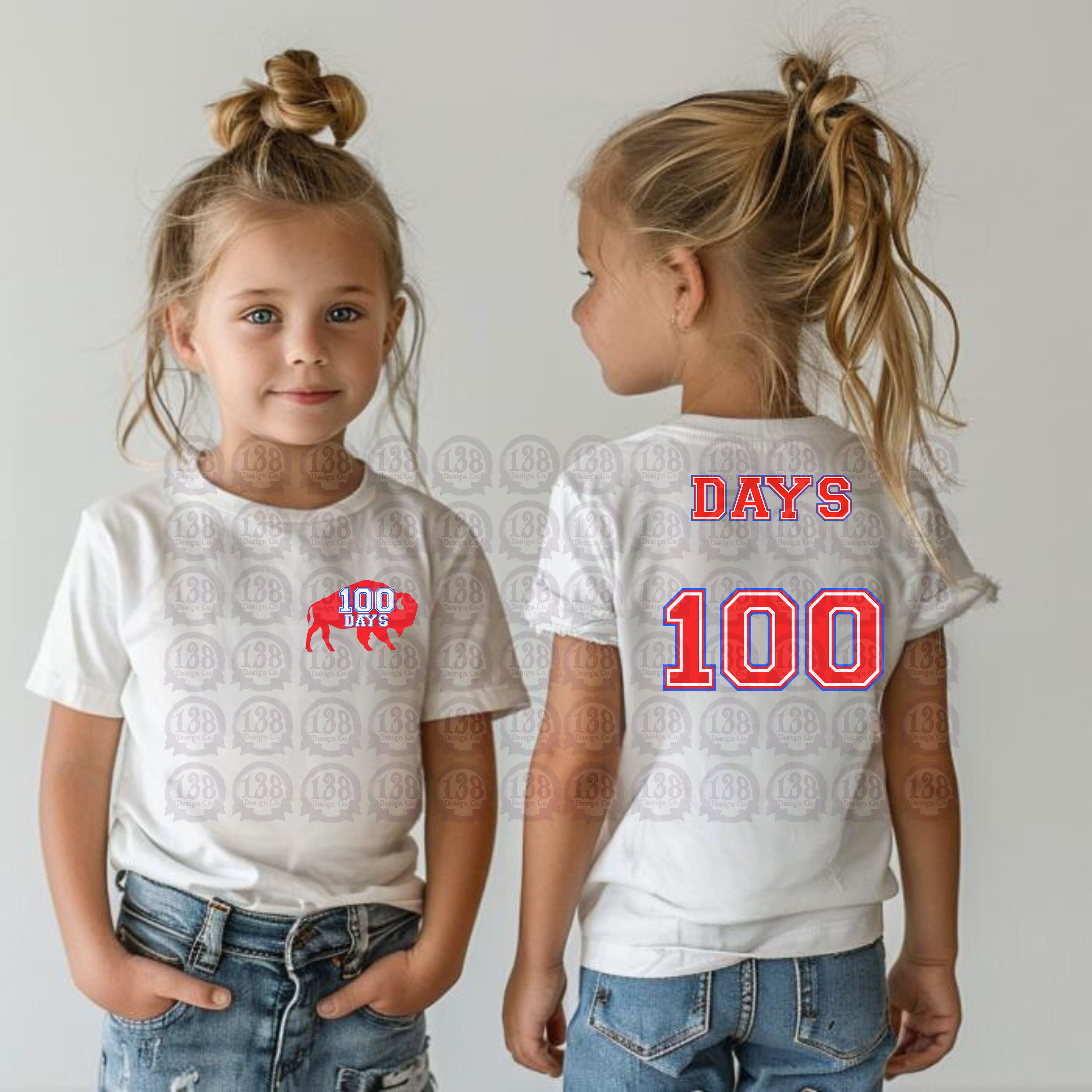 100 Days Buffalo (front and back): PNG