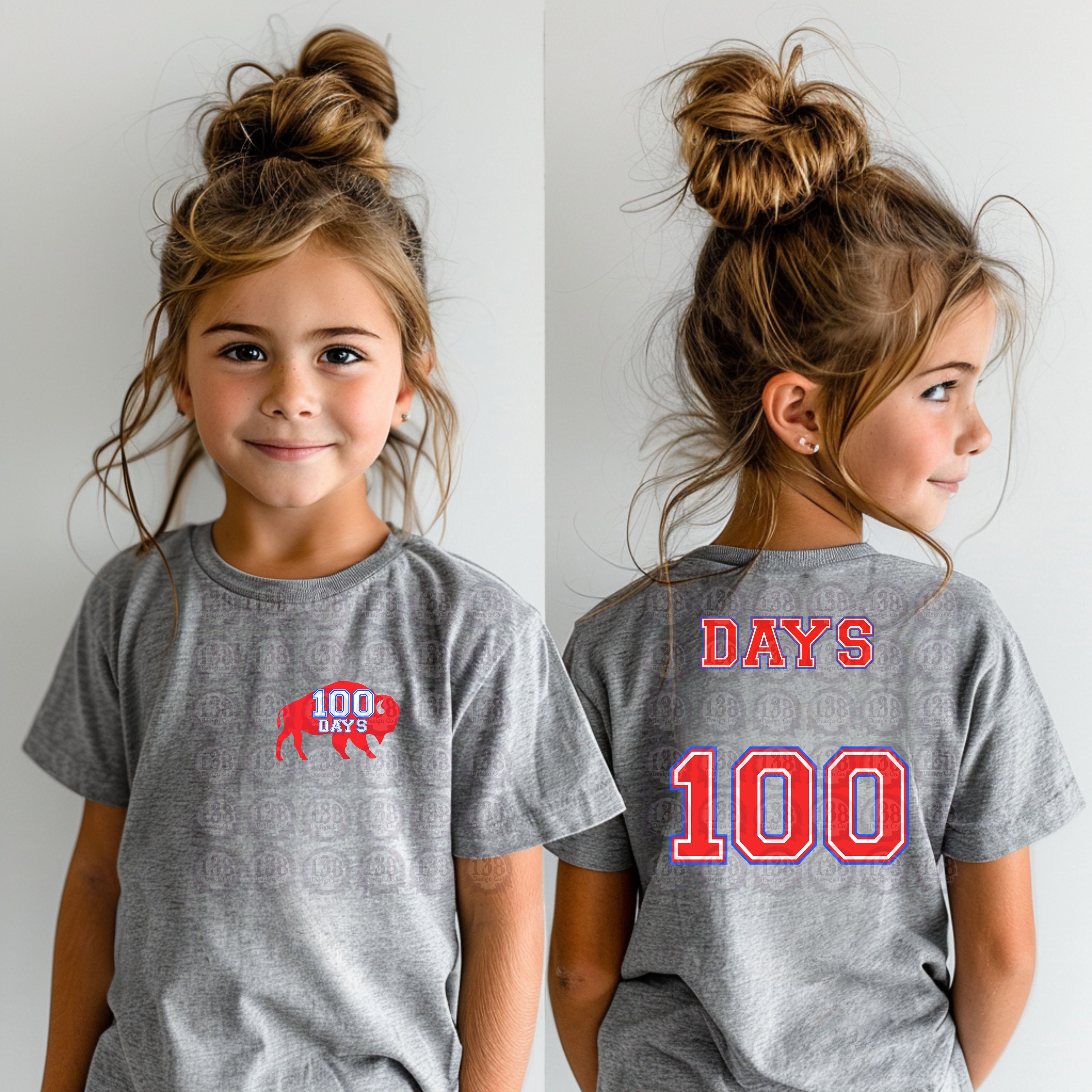100 Days Buffalo (front and back): PNG