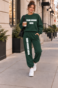 Forest Green Crewneck/Joggers Mock Up  : PNG