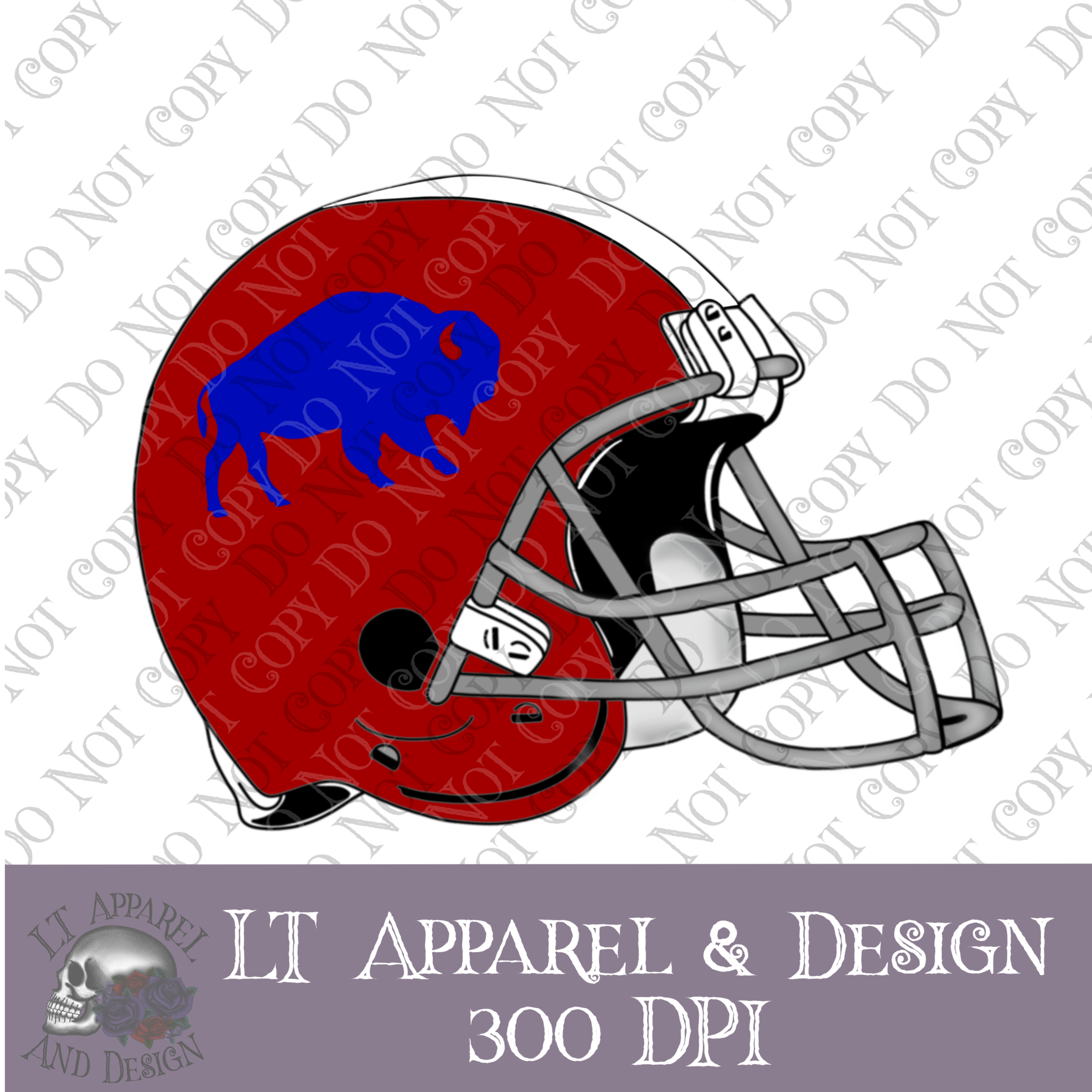 Red Buffalo Helmet "Clip Art": PNG