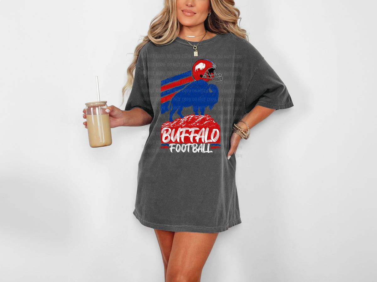 Buffalo Football, Sketch Style : PNG