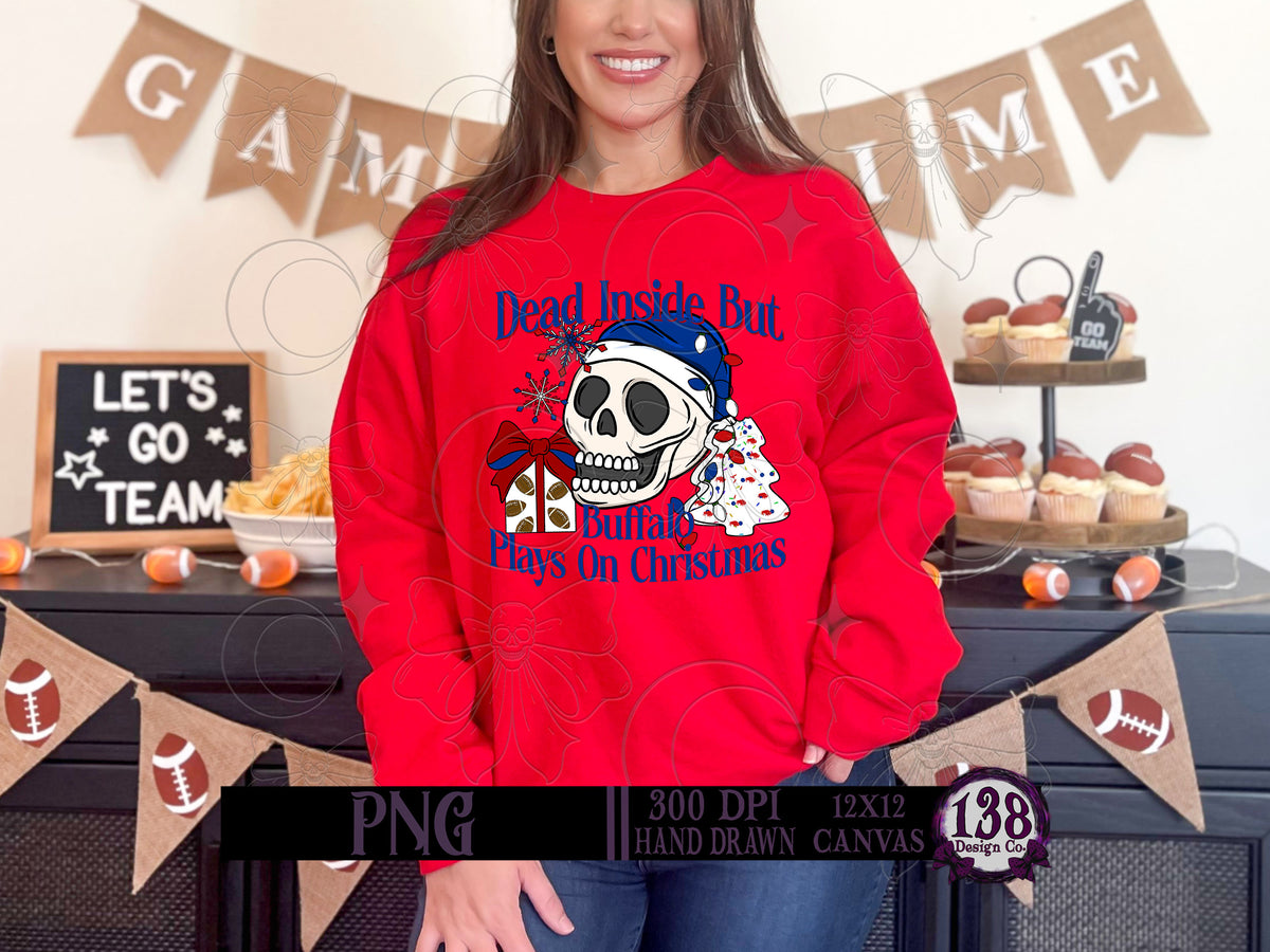 Dead Inside Buffalo Plays on Christmas: PNG bundle