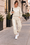 Natural Crewneck/Joggers Mock Up  : PNG