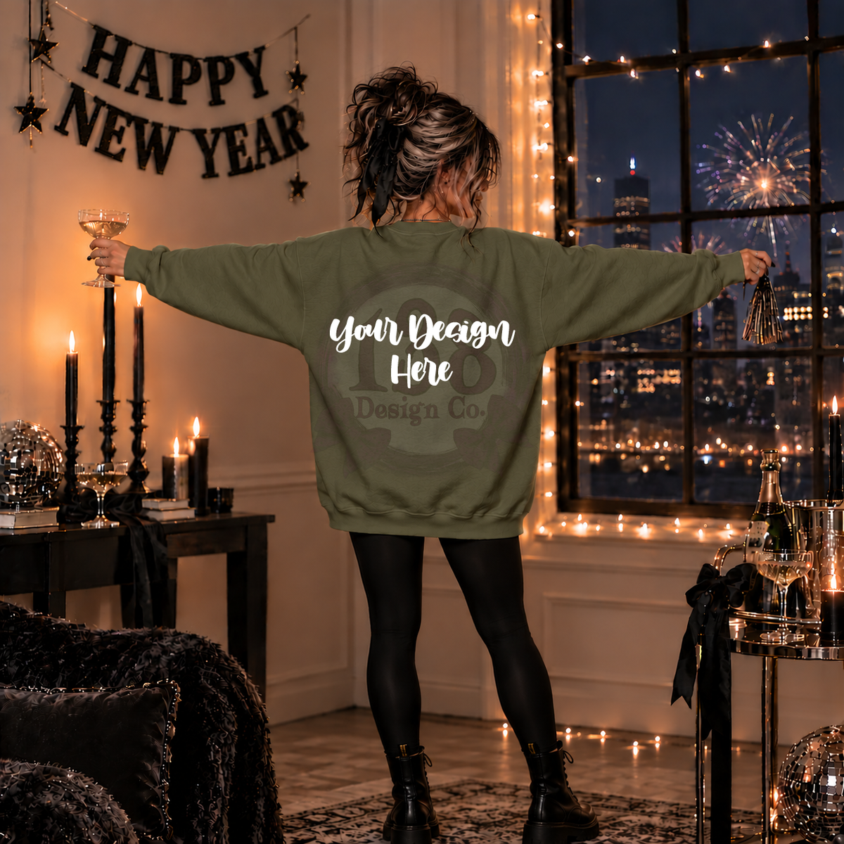 Olive Back | NYE | Mock Up : PNG