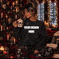 Skelly Christmas | Heather Black  | Mock Up  : PNG