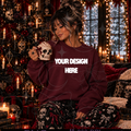 Skelly Christmas | Maroon | Mock Up  : PNG