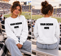 White Front|Back Crewneck Mock Up  : PNG