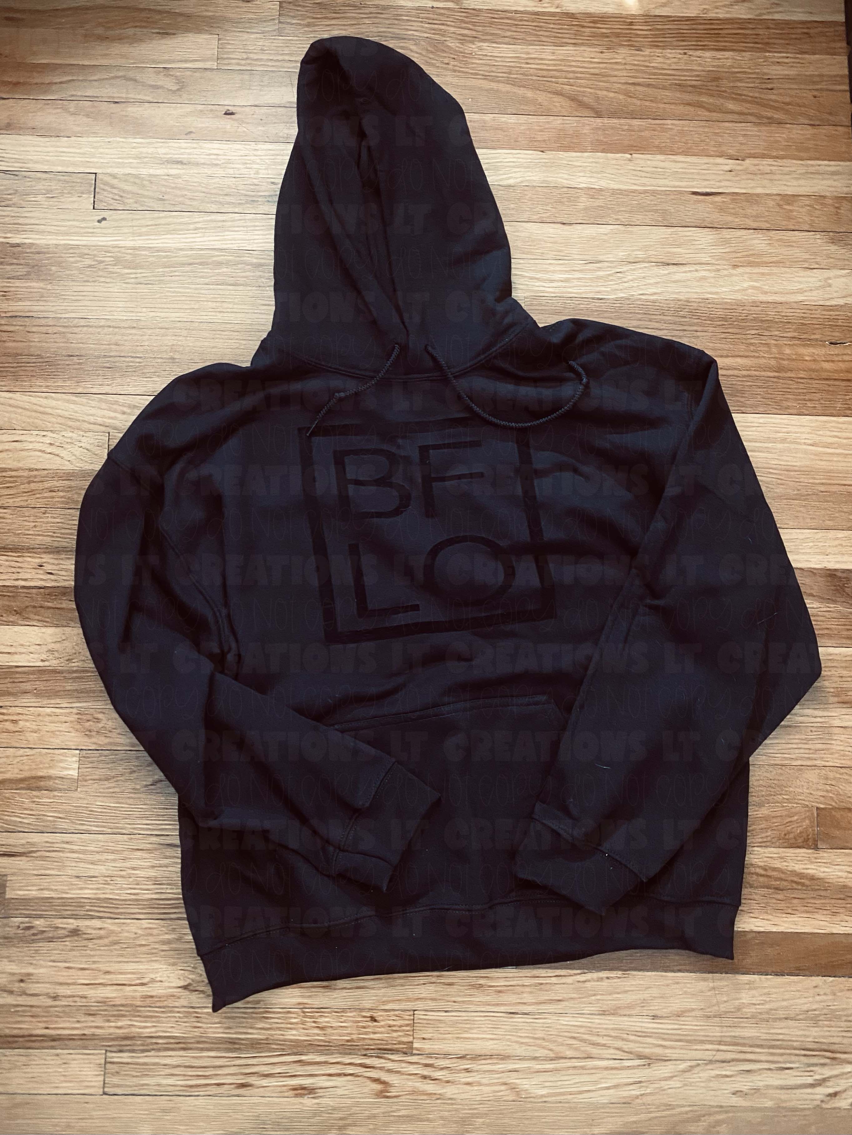 BFLO (Black flock on black shirt)